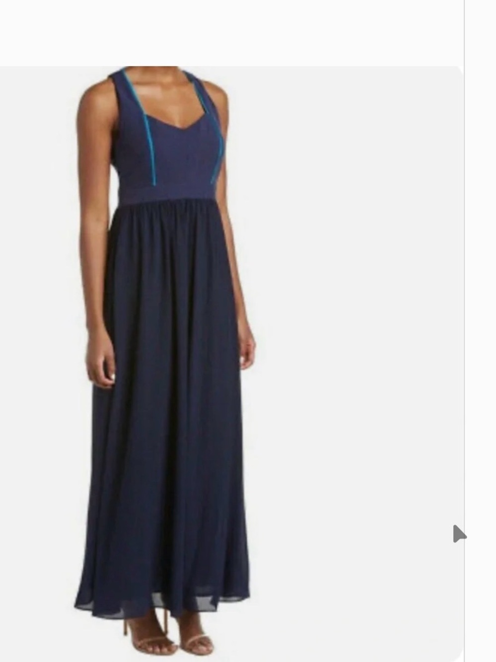 BADGLEY MISCHKA Blue Sleeveless Maxi Dress SZ: 10